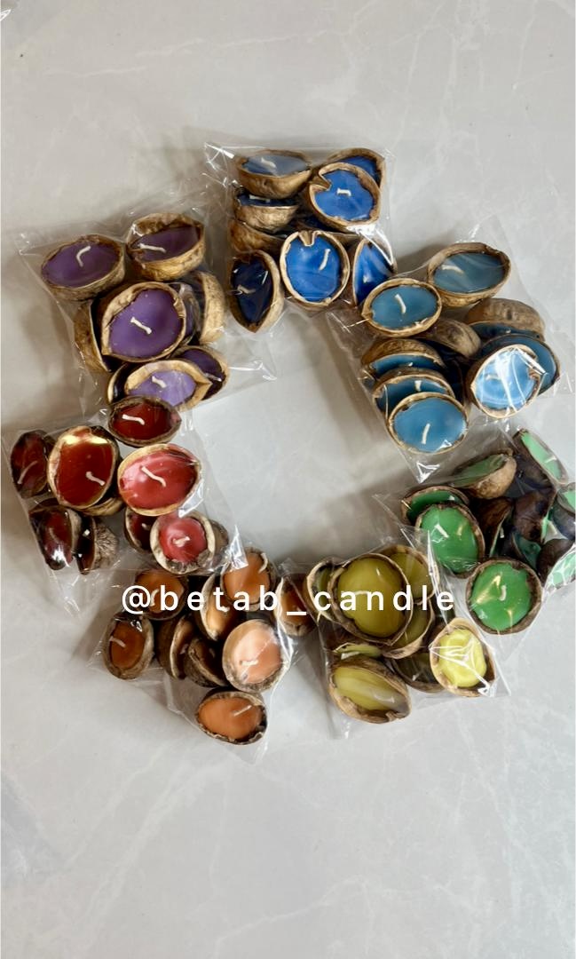 ۷۰عدد شمع وارمر گردویی هفت چاکرا